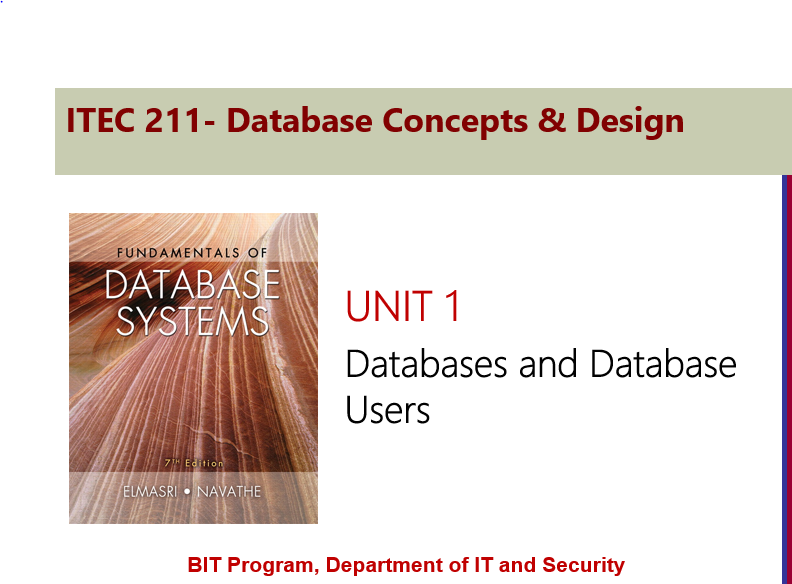 database(مفاهيم وتصميم قواعد البيانات)
